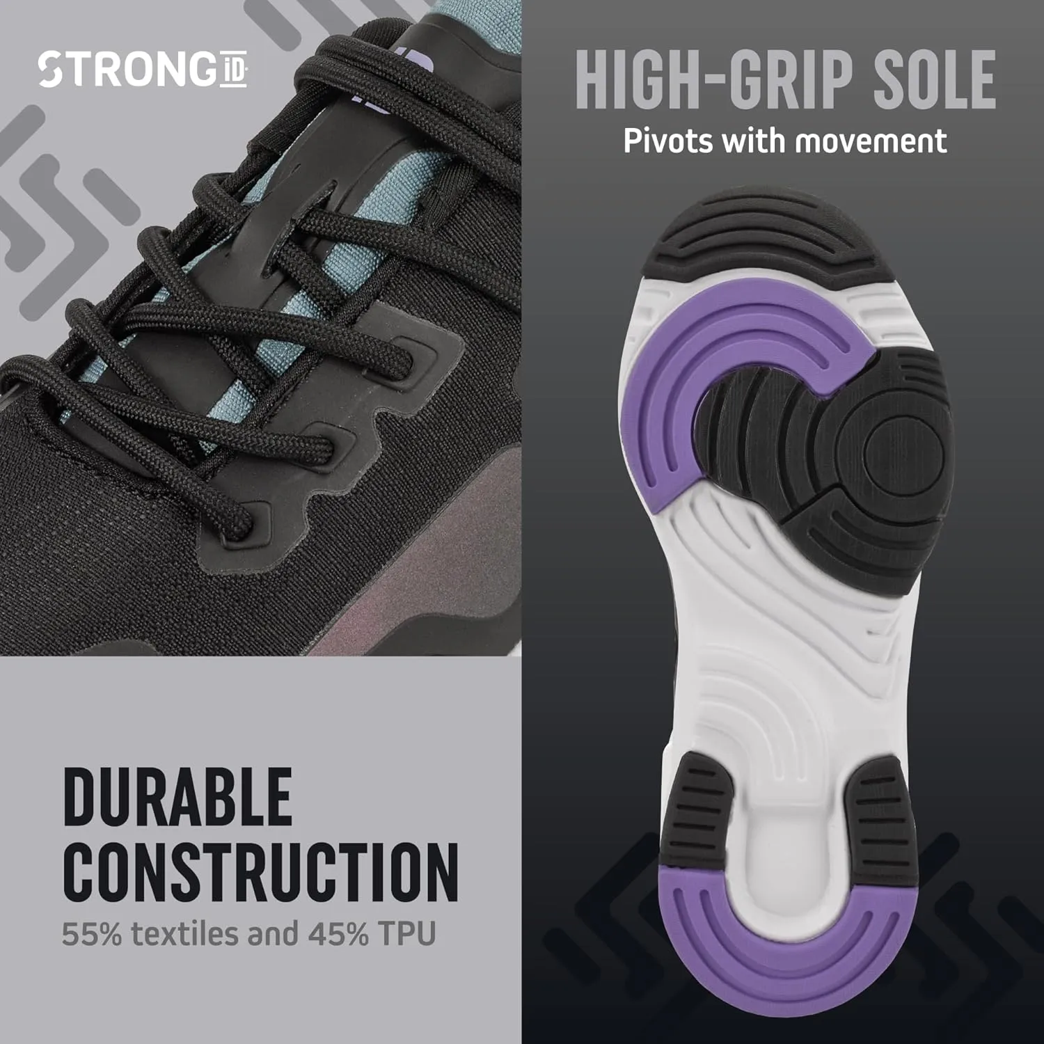 Strong iD Low-Top Exercise Shoes for Women, Athletic Sneakers
