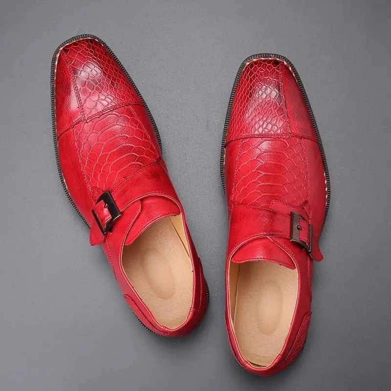 Stylish Men's Belt Buckles Leather Chunky Platform Penny Loafers with Non-Slip Lug Sole, Perfect for Office, Business, and Casual Outfits