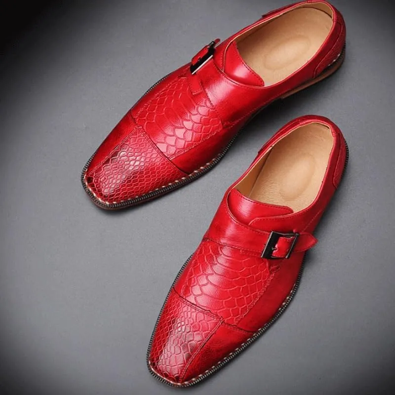 Stylish Men's Belt Buckles Leather Chunky Platform Penny Loafers with Non-Slip Lug Sole, Perfect for Office, Business, and Casual Outfits