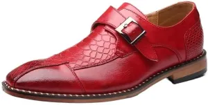 Stylish Men's Belt Buckles Leather Chunky Platform Penny Loafers with Non-Slip Lug Sole, Perfect for Office, Business, and Casual Outfits