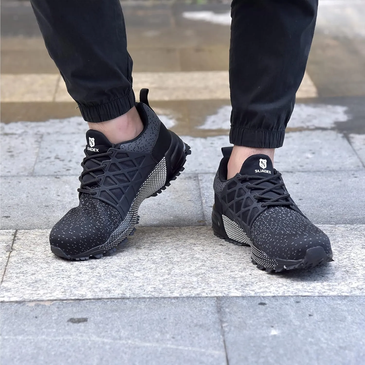 SUADEX Indestructible Steel Toe Shoes Men Women Safety Work Sneakers Comfortable Lightweight