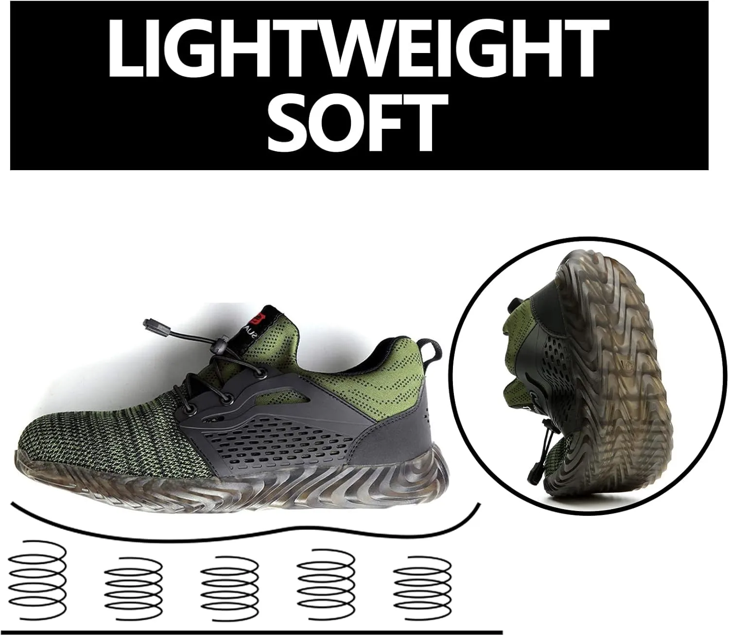 SUADEX Steel Toe Shoes Men Women Indestructible Work Safety Shoes Working Industrial Construction Sneakers
