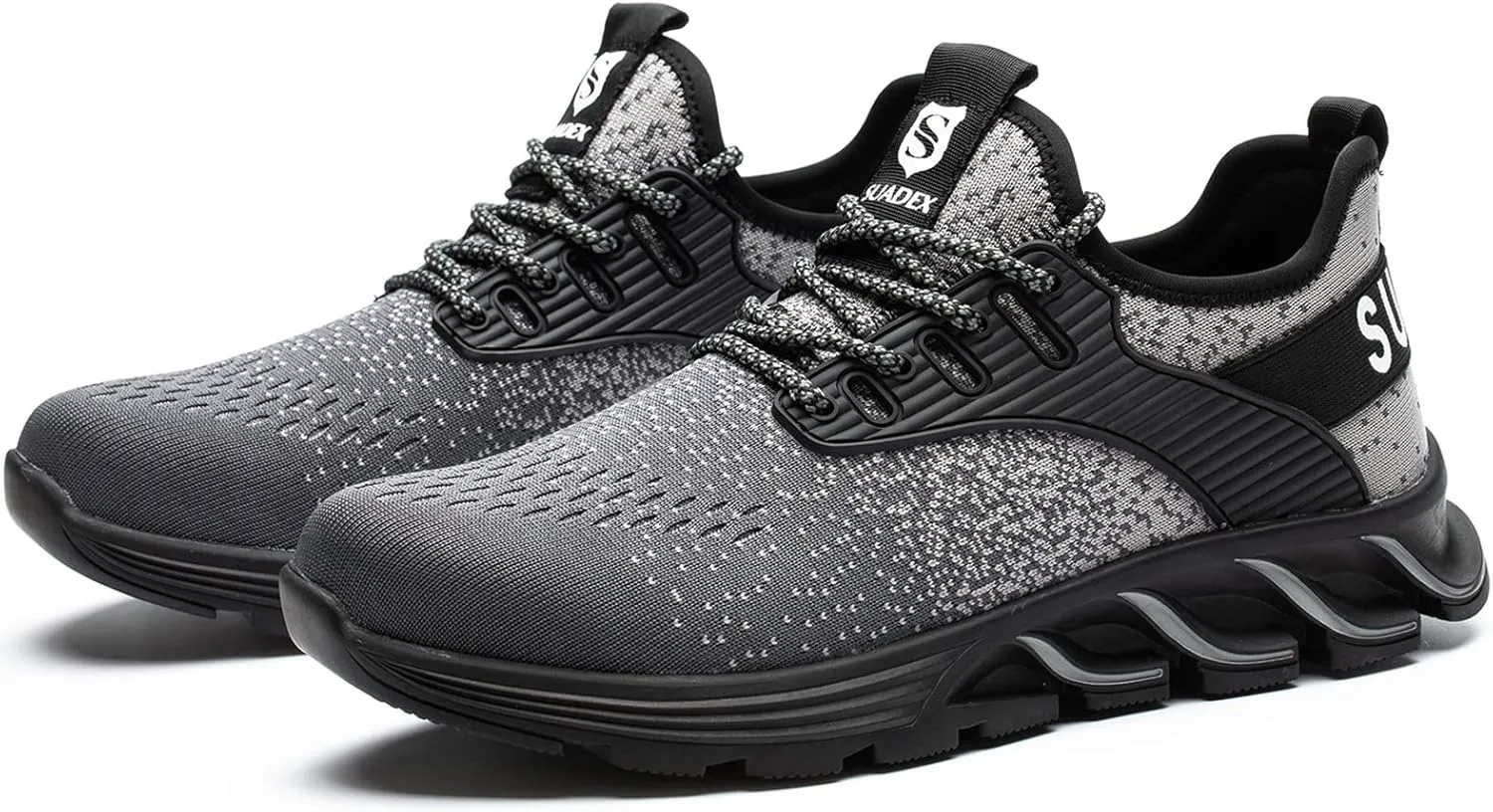 SUADEX Steel Toe Sneakers for Men Women Indestructible Work Safety Shoes Lightweight Comfortable Slip Resistant Composite Toe