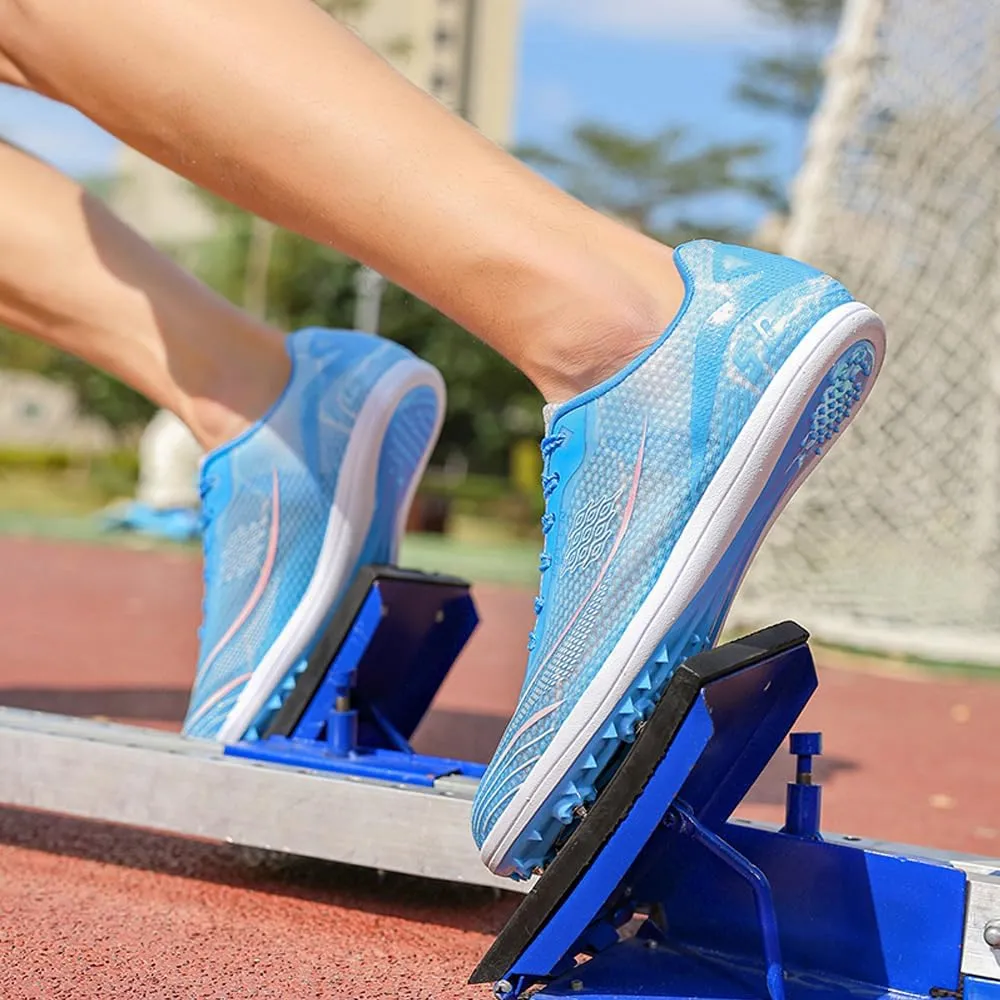 Succttssful Mens Breathable Track and Field Shoes for Jumping - Womens Lightweight Professional Track Race Shoes for Running