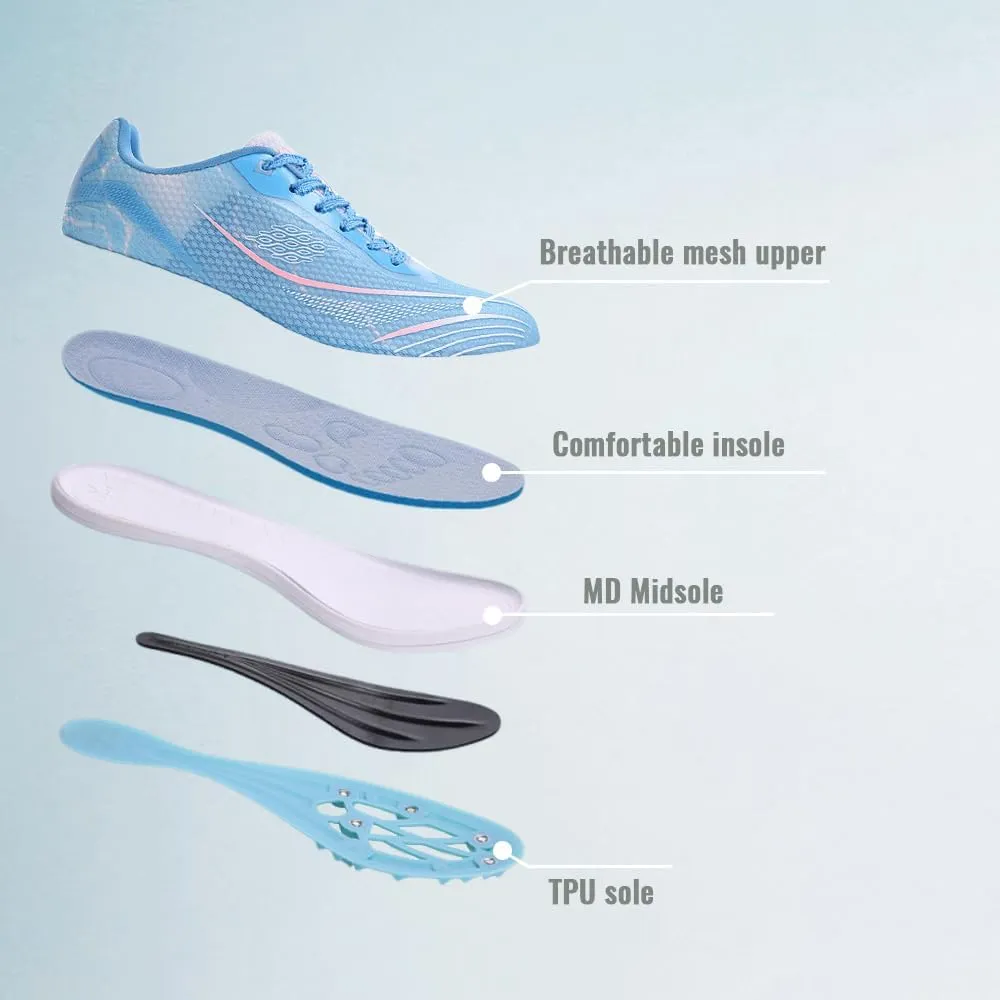 Succttssful Mens Breathable Track and Field Shoes for Jumping - Womens Lightweight Professional Track Race Shoes for Running