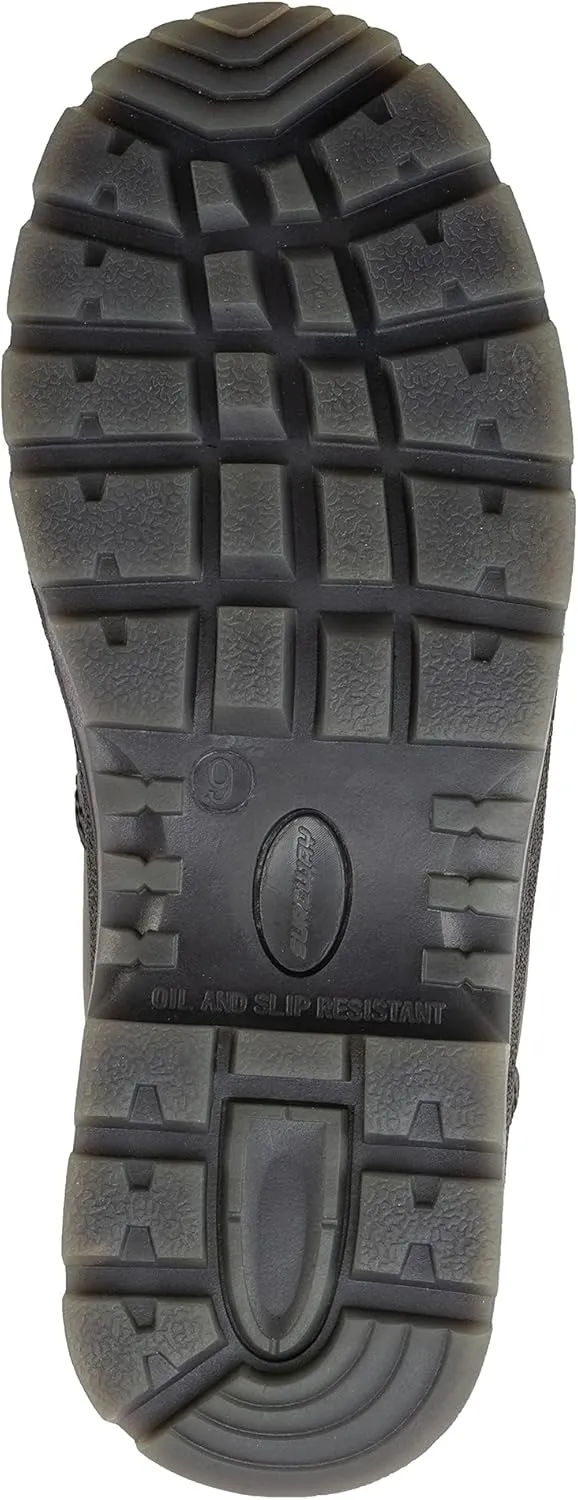 SUREWAY Men's Slip-On Work Boots for Men,Full Grain Leather,Anti-Static,Water/Slip Resistant,Fire Station Mechanic Industrial Construction Safety Boots/Shoes for Men