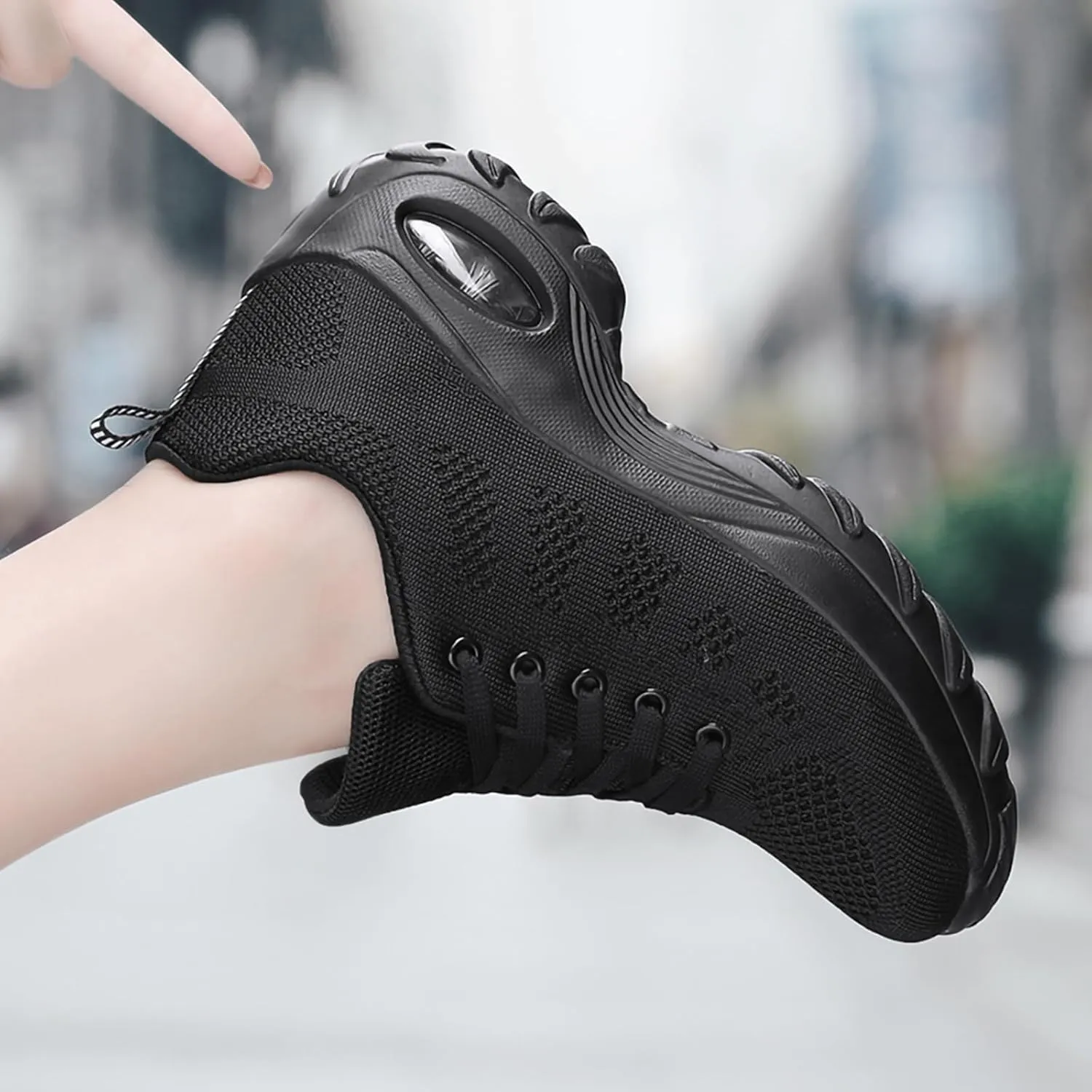 SWDZM Women Breathable Dance Sneakers Air Cushion Split Sole Athletic Dance Walking Shoes