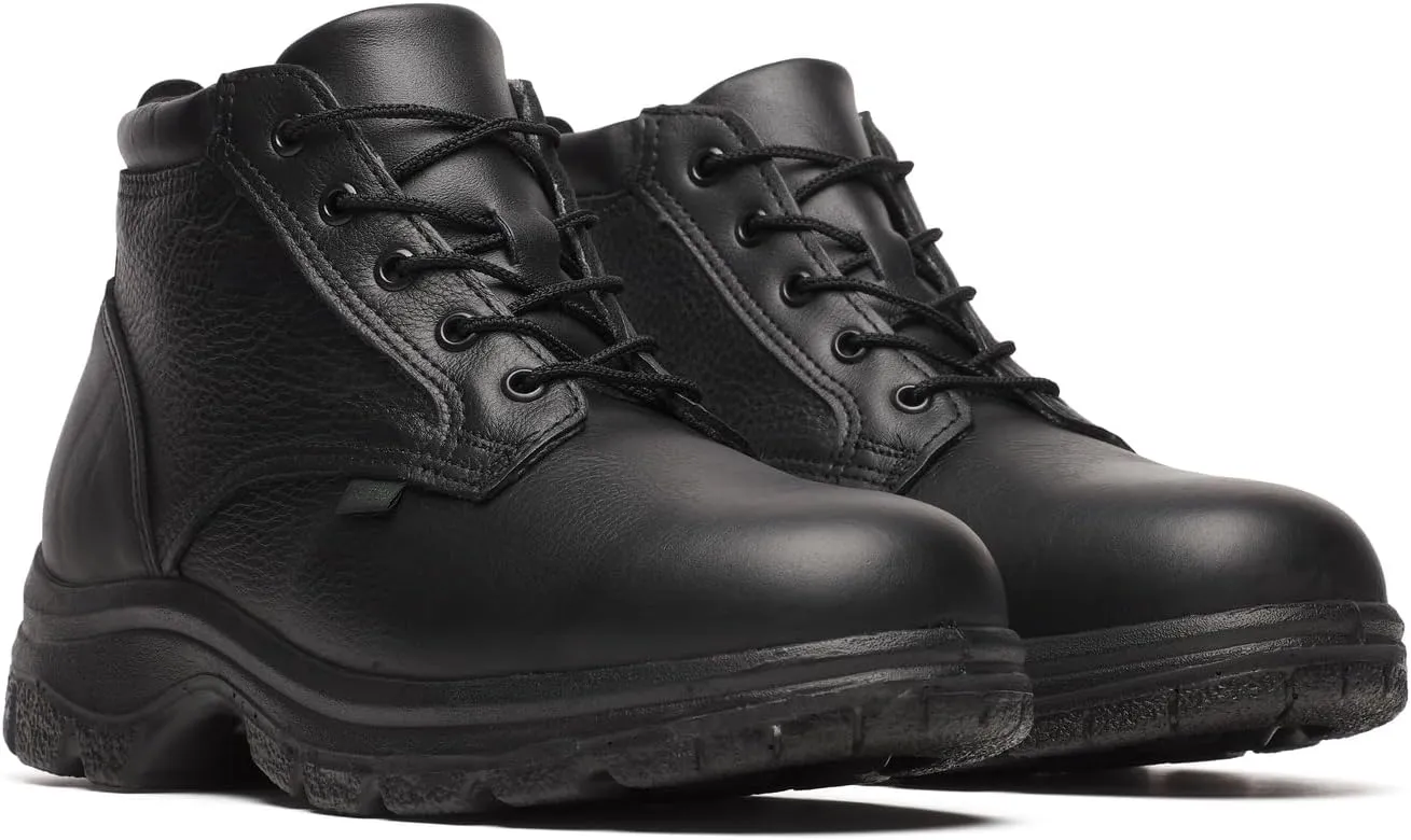 Thorogood Soft Streets Chukka Boots for Men - Premium Black Leather with Comfort Insole and Slip-Resistant Outsole; Berry Compliant and Postal Certified