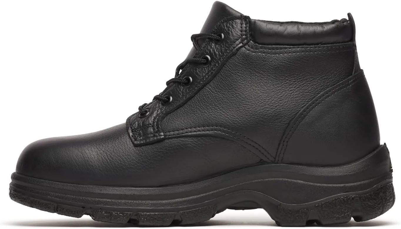 Thorogood Soft Streets Chukka Boots for Men - Premium Black Leather with Comfort Insole and Slip-Resistant Outsole; Berry Compliant and Postal Certified
