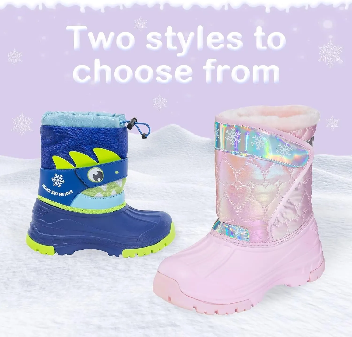 Toddler Warm Boots Girls Winter Snow Boots Child Rain Boot Waterproof Shoes Outdoor