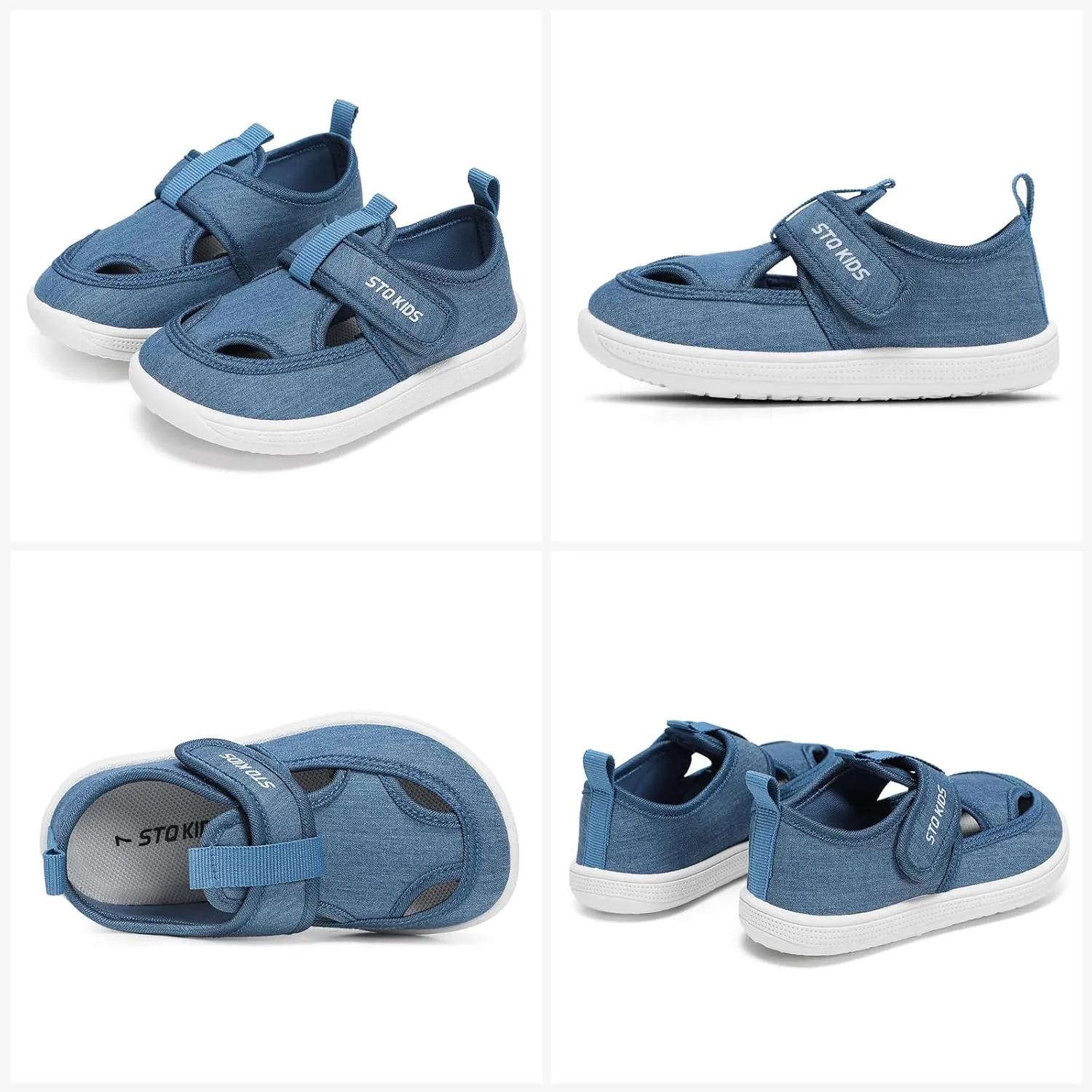 Toddler Wide Toe Box Water Shoes: Boys Girls Zero Drop Beach Sandals Summer Kids Barefoot Swim Pool Shoe