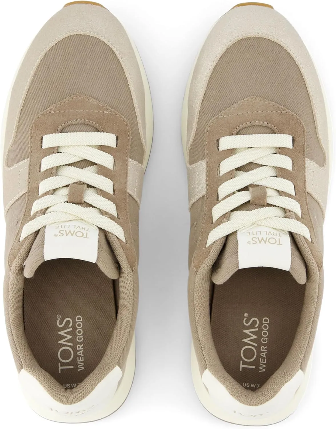 TOMS Womens Trvl Lite Retro Lace Up Sneakers Shoes Casual - Off White