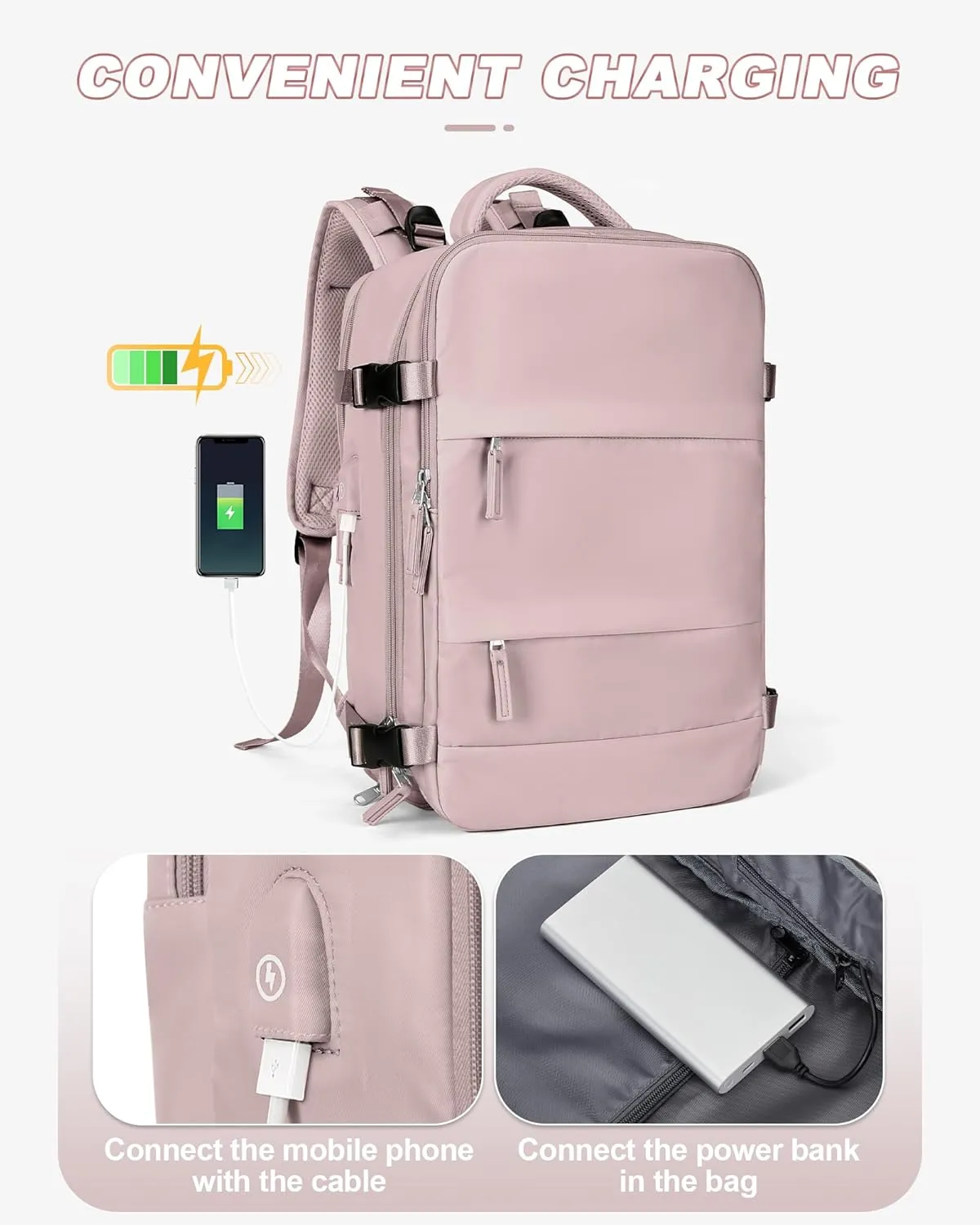 Travel Backpack Carry On Flight Approved Gym Backpack For Women Men Carry On Backpack For Airplanes Personal Item Travel Bag Laptop Backpack For Traveling On Airplane Travel Essentials