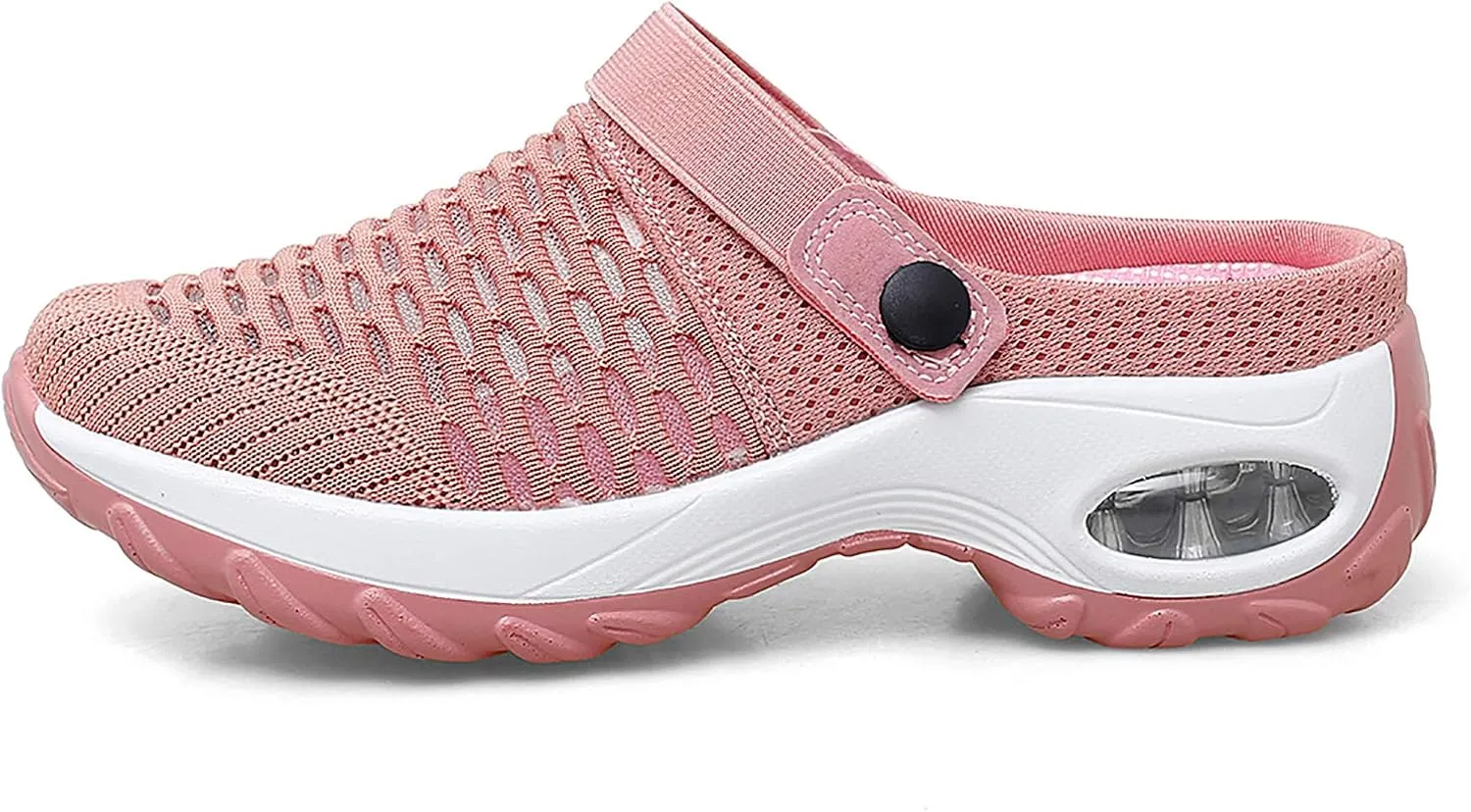 Trsorini Mules Clogs for Women Summer Air Cushion Platform Mesh Mules Sneaker Sandals for Female Lightweight Beach Shoes Outdoor Slippers Walking Shoes