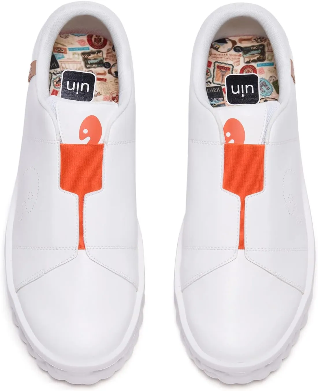 UIN Men's Fashion Sneakers Lightweight Walking Casual Slip Ons Art Painted Athletic Travel Skate Shoes Las Ramblas