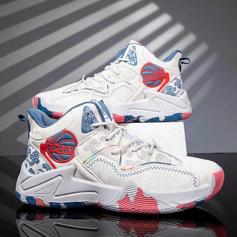 Unisex High Top Basketball Shoes Women's Shoes Men's Shoes Breathable Non Slip Outdoor Sneakers Cushioning Workout Shoes for Fitness