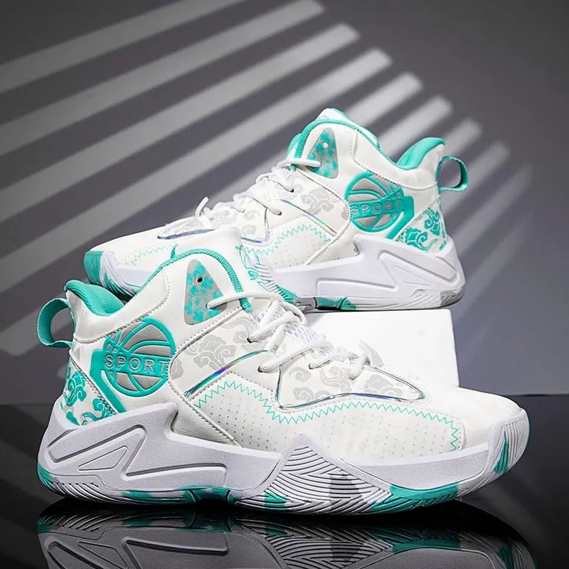 Unisex High Top Basketball Shoes Women's Shoes Men's Shoes Breathable Non Slip Outdoor Sneakers Cushioning Workout Shoes for Fitness