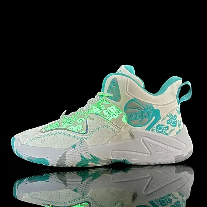 Unisex High Top Basketball Shoes Women's Shoes Men's Shoes Breathable Non Slip Outdoor Sneakers Cushioning Workout Shoes for Fitness