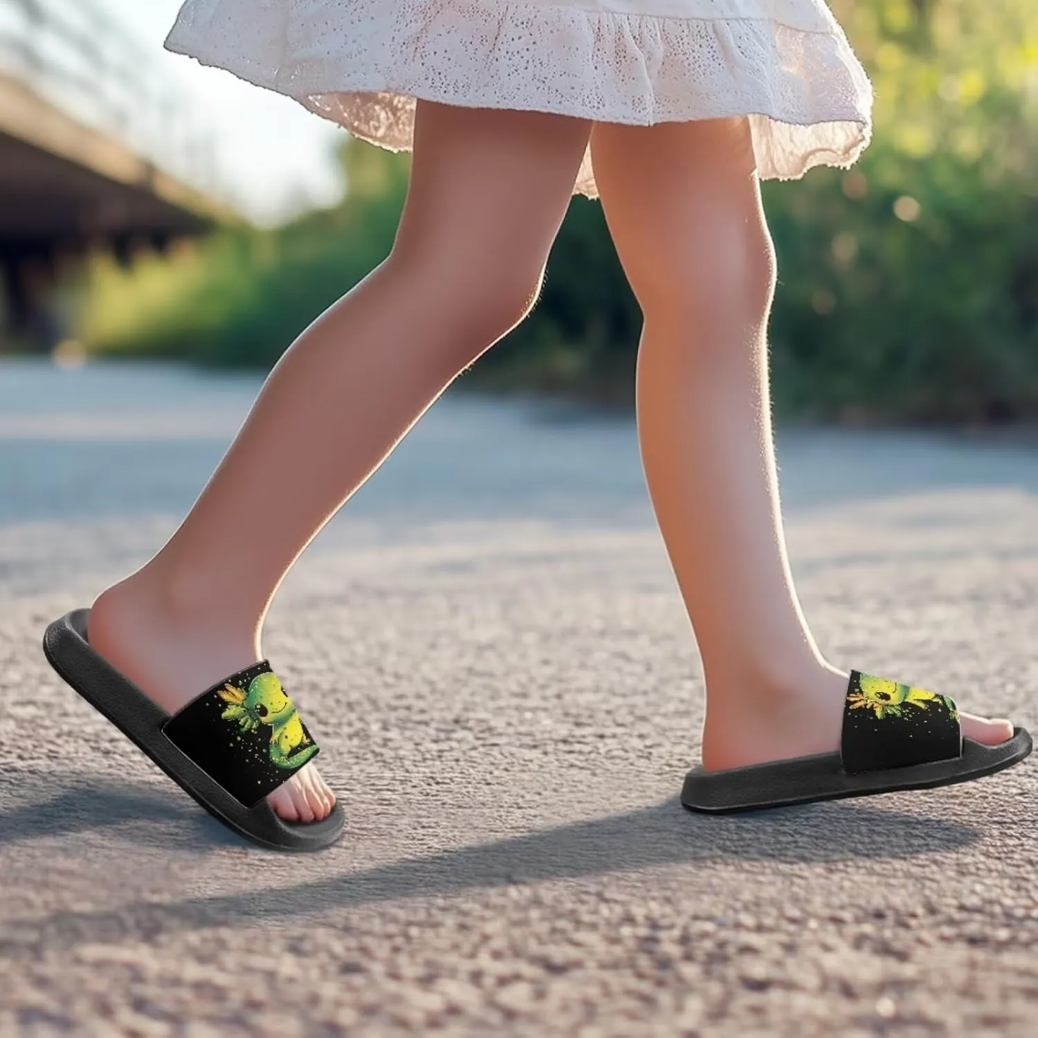 Unisex Slides for Girls Boys Comfortable Slippers Slides Non-slip Shower Shoes House Fashion Thick for Indoor & Outdoor Gifts