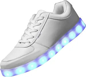 USB Adult Light Up Shoes Rechargeable Flashing Low Top LED Shoes Unisex Sports Dancing Sneakers