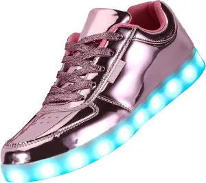 USB Adult Light Up Shoes Rechargeable Flashing Low Top LED Shoes Unisex Sports Dancing Sneakers