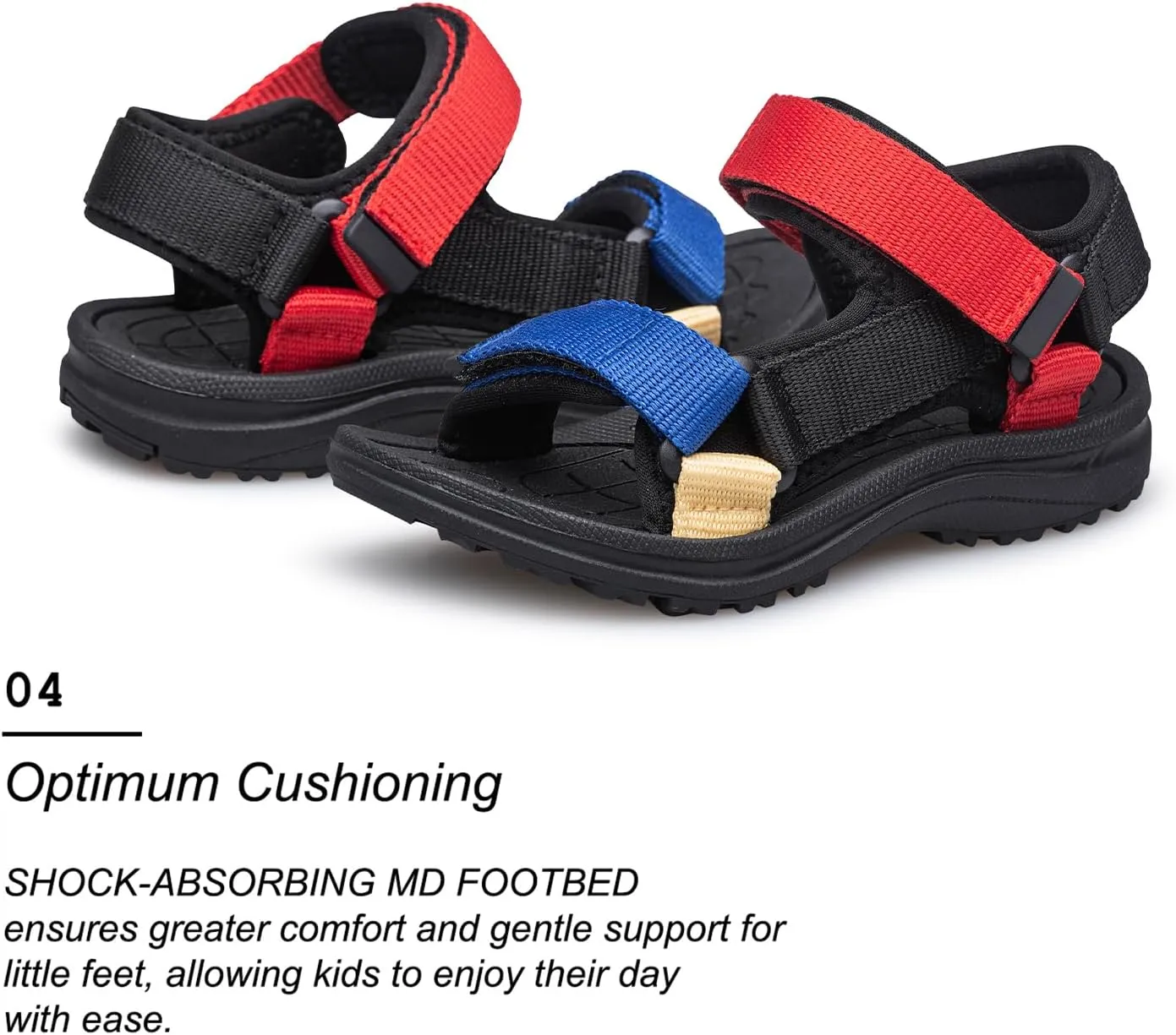 vibdiv Boys Girls Sandals Open-Toe Summer Outdoor Unisex Child Sport Sandals Athletic Lightweight(Toddler/Little Kid/Big Kid)