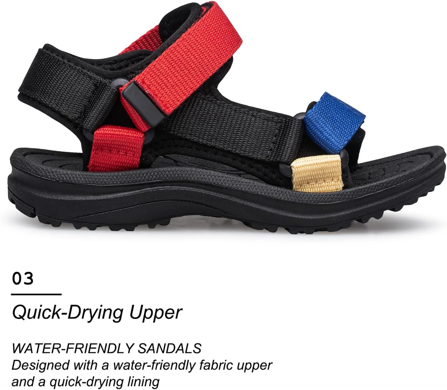 vibdiv Boys Girls Sandals Open-Toe Summer Outdoor Unisex Child Sport Sandals Athletic Lightweight(Toddler/Little Kid/Big Kid)