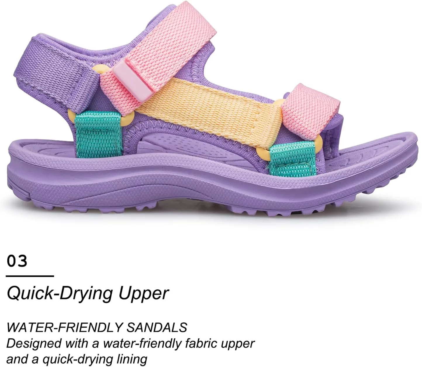 vibdiv Boys Girls Sandals Open-Toe Summer Outdoor Unisex Child Sport Sandals Athletic Lightweight(Toddler/Little Kid/Big Kid)