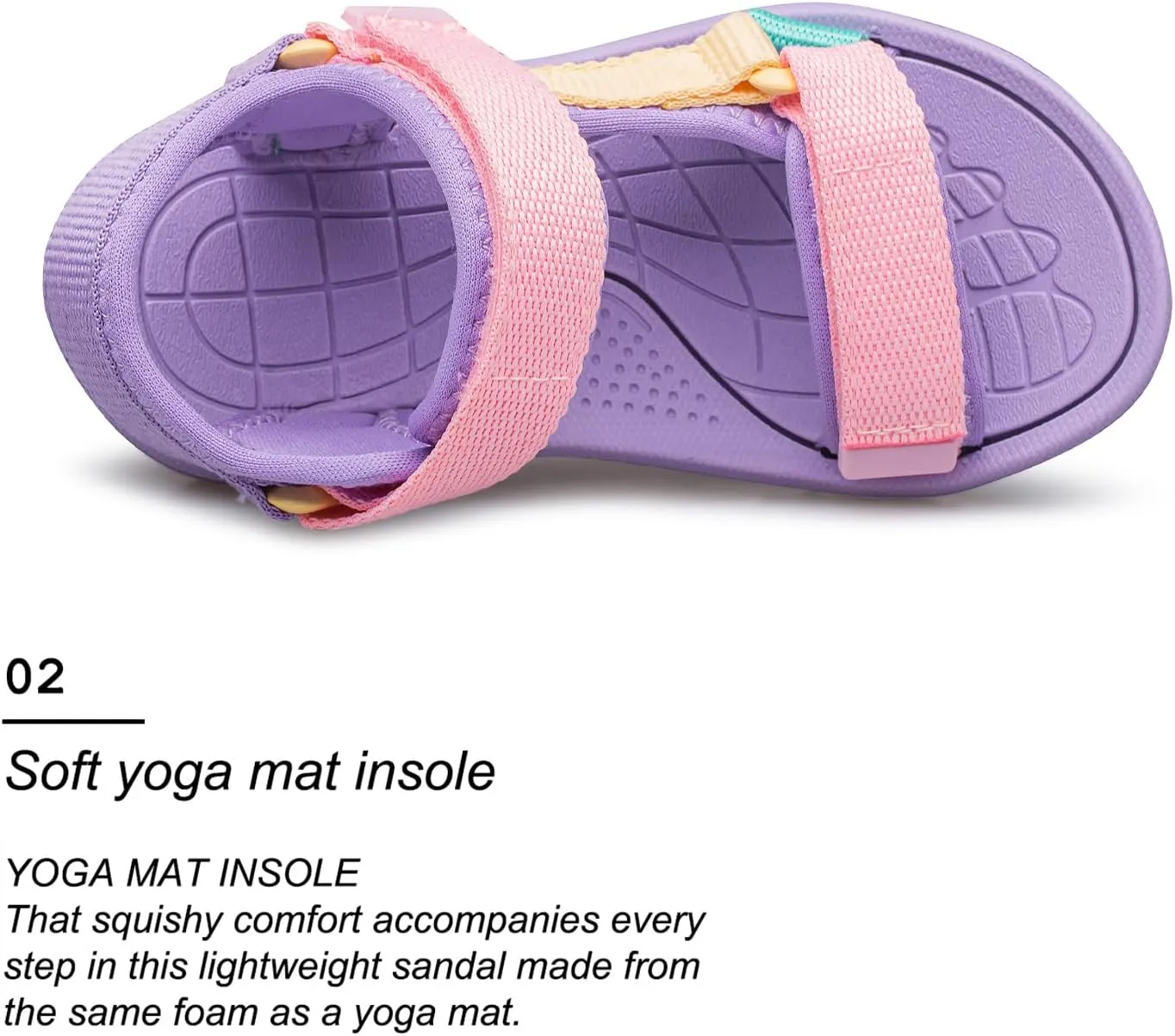 vibdiv Boys Girls Sandals Open-Toe Summer Outdoor Unisex Child Sport Sandals Athletic Lightweight(Toddler/Little Kid/Big Kid)