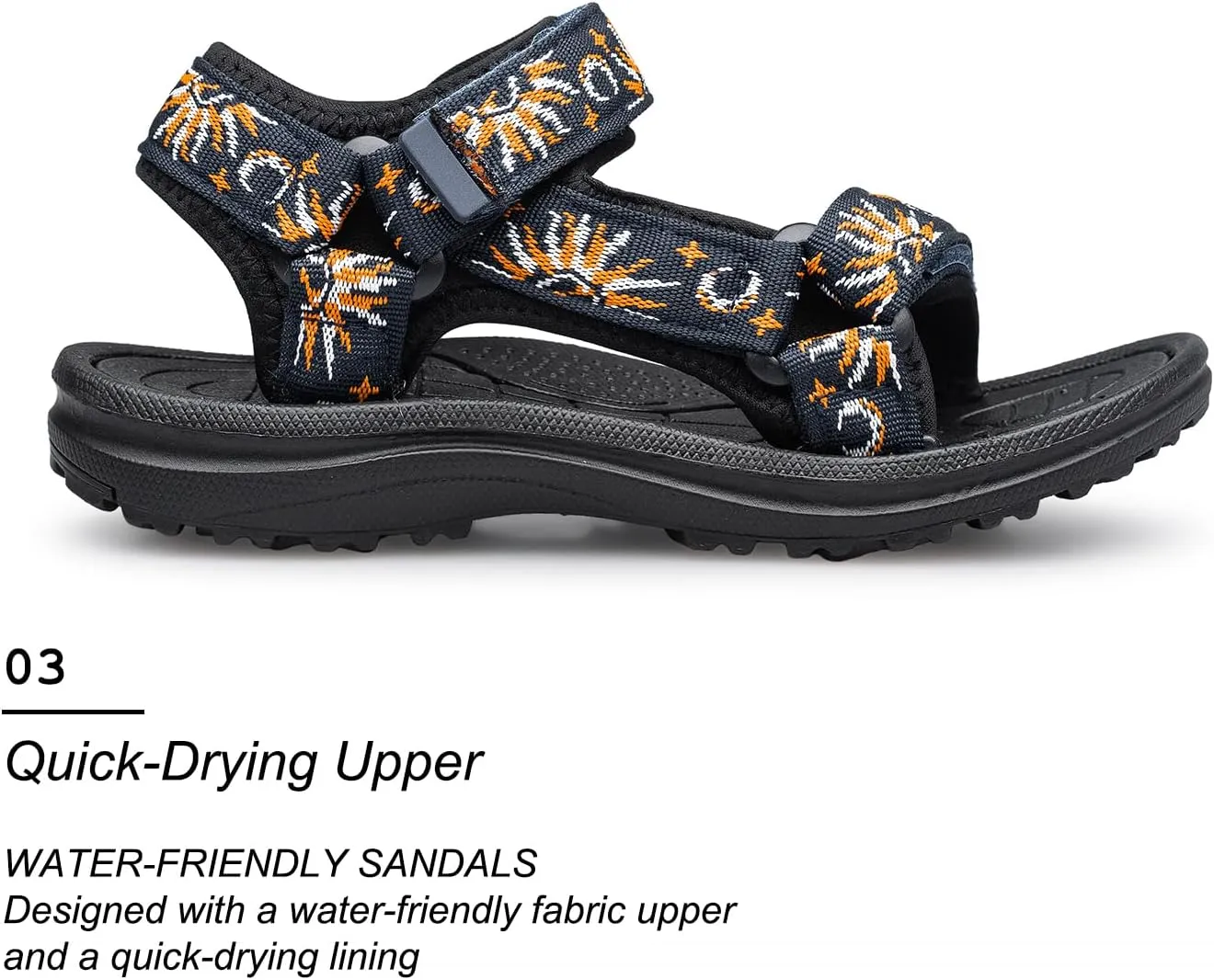 vibdiv Boys Girls Sandals Open-Toe Summer Outdoor Unisex Child Sport Sandals Athletic Lightweight(Toddler/Little Kid/Big Kid)