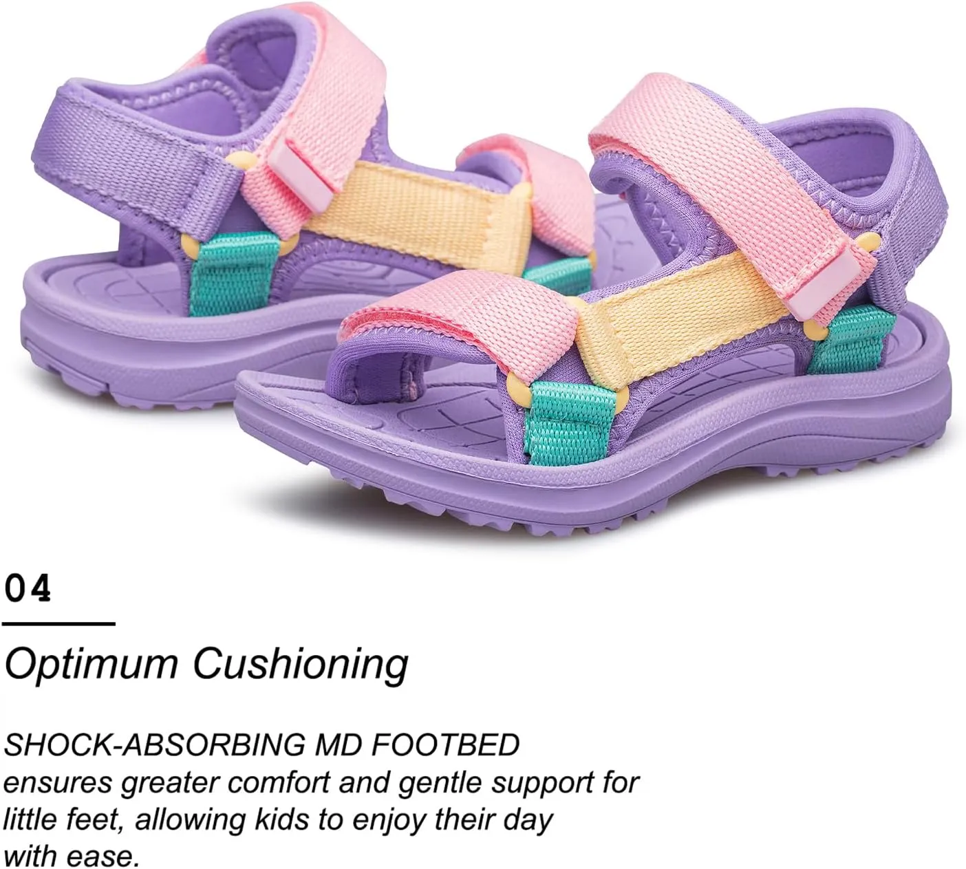 vibdiv Boys Girls Sandals Open-Toe Summer Outdoor Unisex Child Sport Sandals Athletic Lightweight(Toddler/Little Kid/Big Kid)