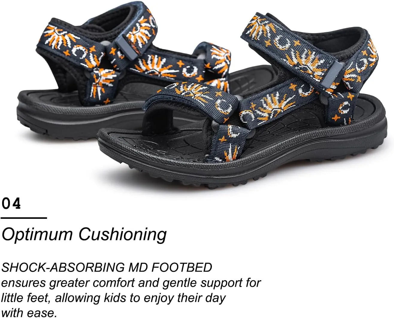 vibdiv Boys Girls Sandals Open-Toe Summer Outdoor Unisex Child Sport Sandals Athletic Lightweight(Toddler/Little Kid/Big Kid)