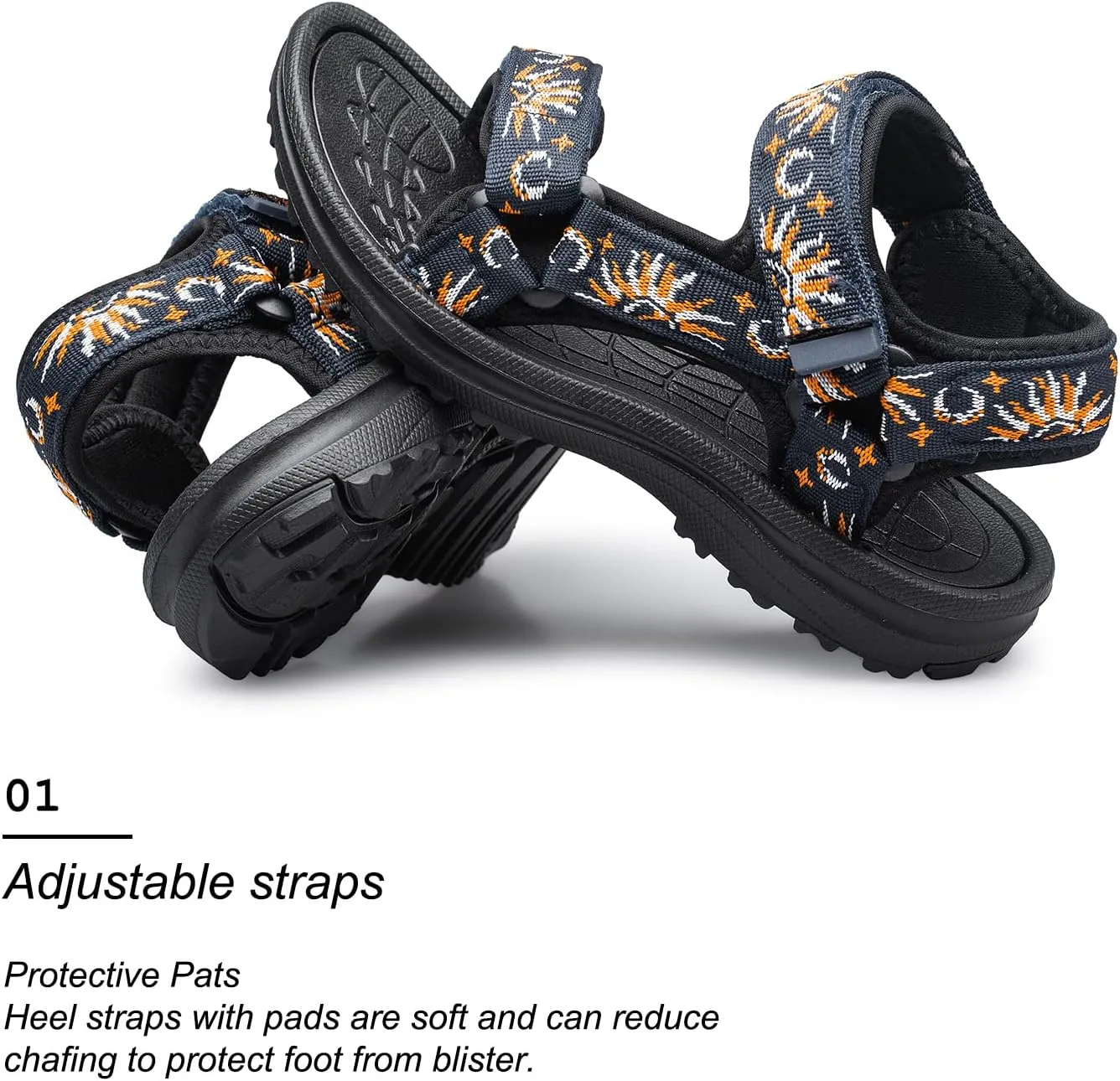 vibdiv Boys Girls Sandals Open-Toe Summer Outdoor Unisex Child Sport Sandals Athletic Lightweight(Toddler/Little Kid/Big Kid)