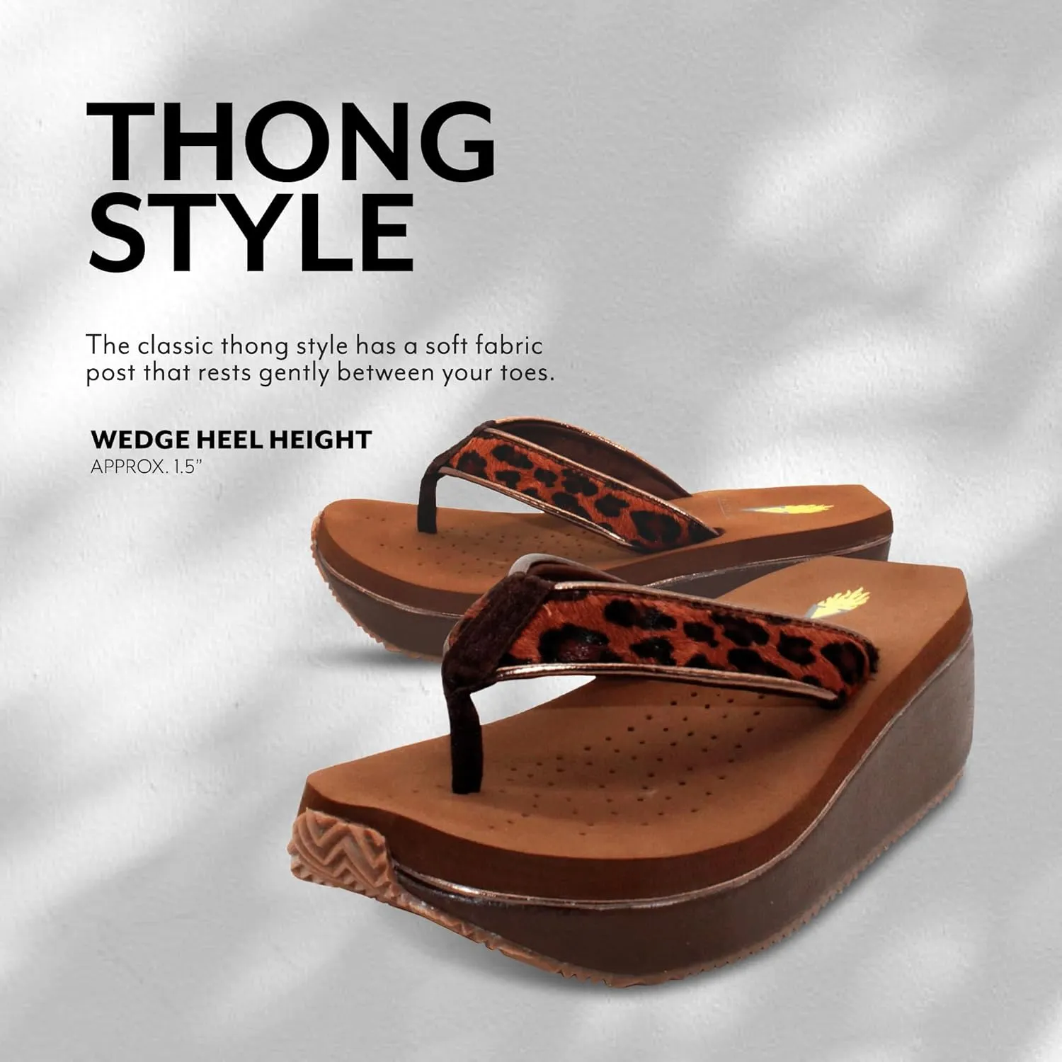 VOLATILE Neville Wedge Sandals for Women Featuring Soft Webbed Textile Thong Post, Padded Lining, and Slip-On Wedge Style