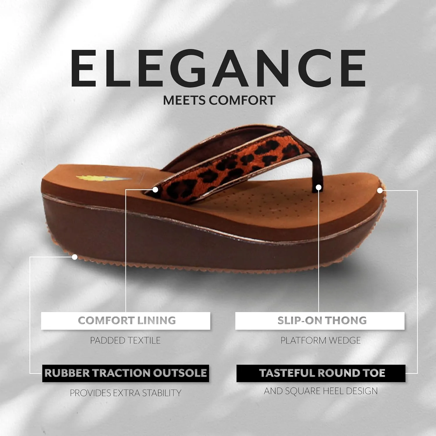 VOLATILE Neville Wedge Sandals for Women Featuring Soft Webbed Textile Thong Post, Padded Lining, and Slip-On Wedge Style