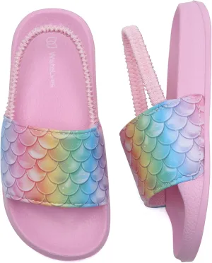 WateLves Toddler Boys Girls Slides Sandals for Swim Beach Kids Water Shoes Casual Slippers
