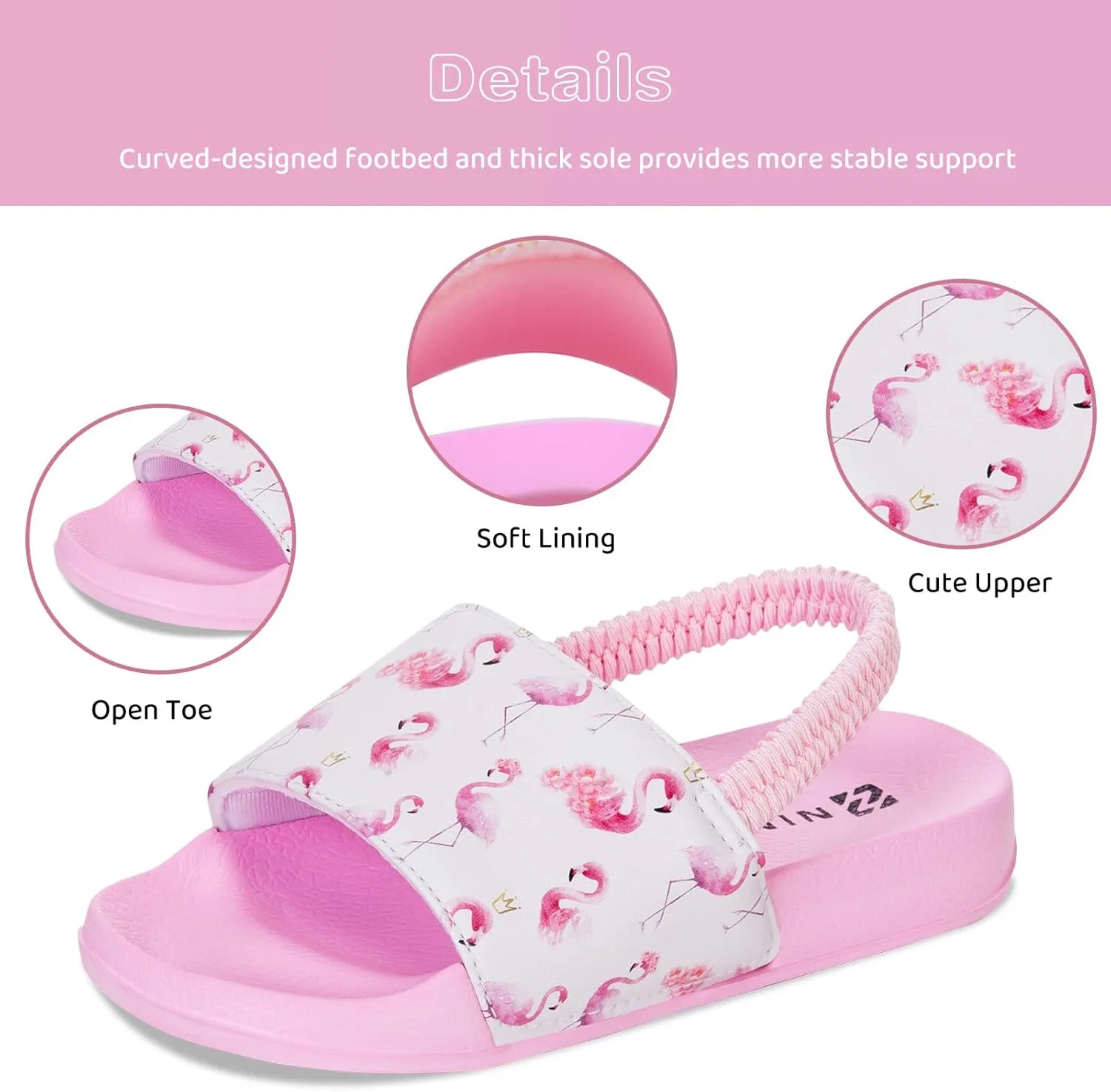 WateLves Toddler Boys Girls Slides Sandals for Swim Beach Kids Water Shoes Casual Slippers
