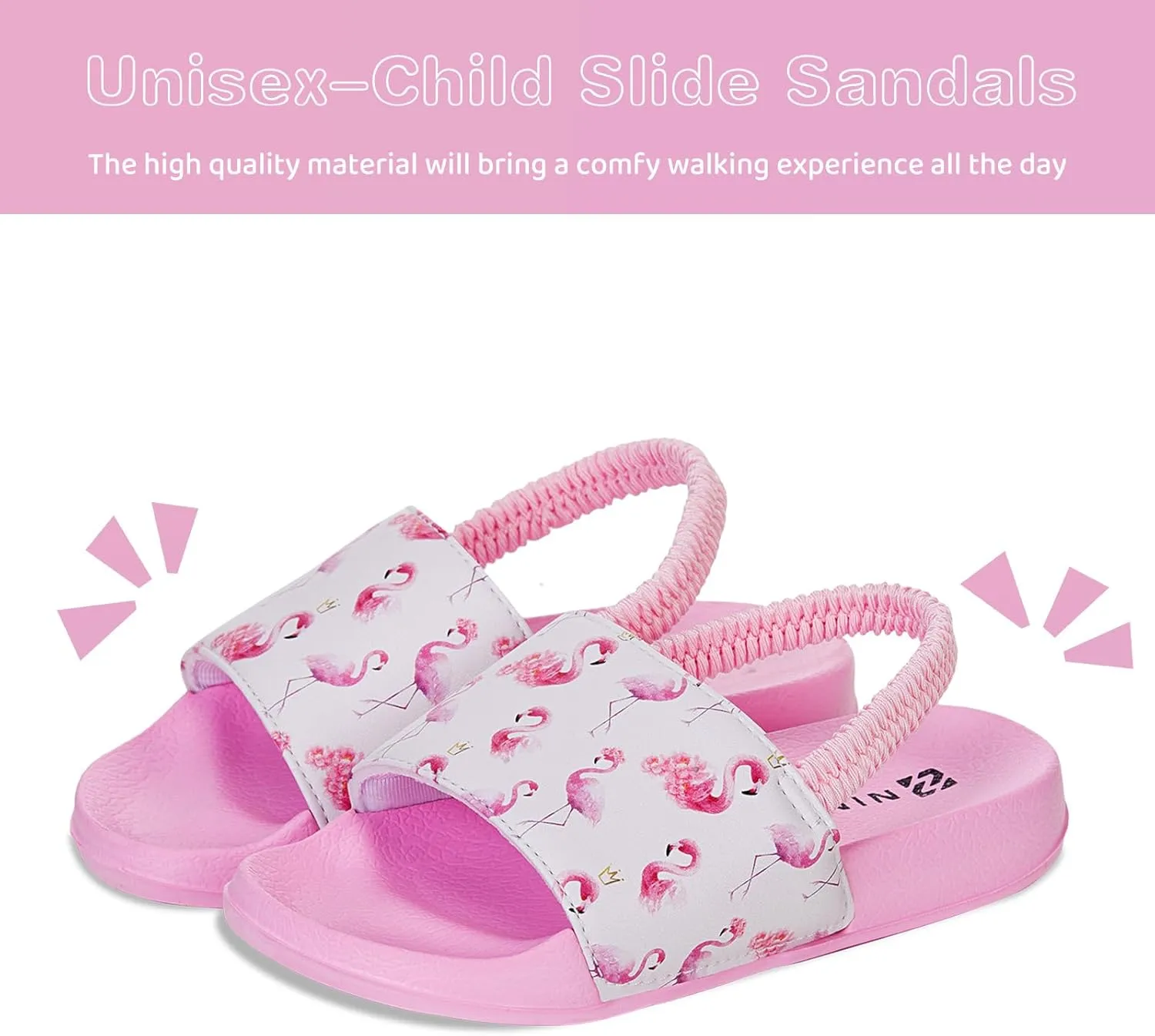 WateLves Toddler Boys Girls Slides Sandals for Swim Beach Kids Water Shoes Casual Slippers