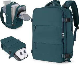 wepadre Large Travel Backpack for Women and Men, Airline Approved Carry On Bag, Waterproof Laptop Backpack, Hiking Backpack, Shoe and Wet Compartment