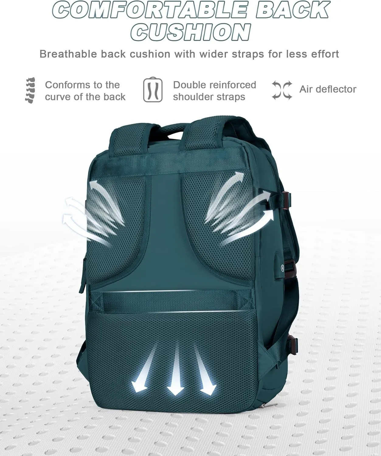 wepadre Large Travel Backpack for Women and Men, Airline Approved Carry On Bag, Waterproof Laptop Backpack, Hiking Backpack, Shoe and Wet Compartment