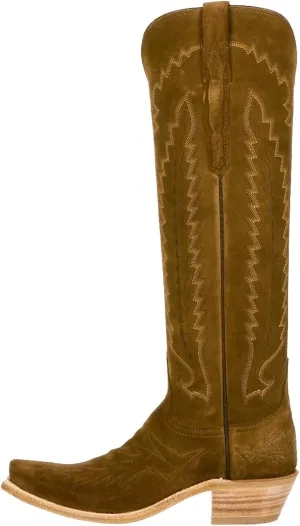 Western Boots Women, Knee High Cowboy Boots for Women Wide Calf Pointed Toe and Low Chunky Heel Cowgirl Boot with Classic Embroidered
