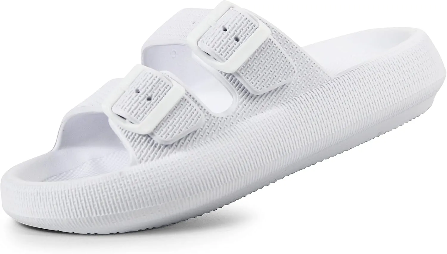 Weweya Sandals for Women and Men - Pillow Slippers - Double Buckle Adjustable Slides - EVA Flat Sandals