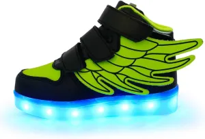 Wings Children's 7 Colors LED Shoes Flashing Rechargeable Sneakers Dance Shoes for Kids Toddler