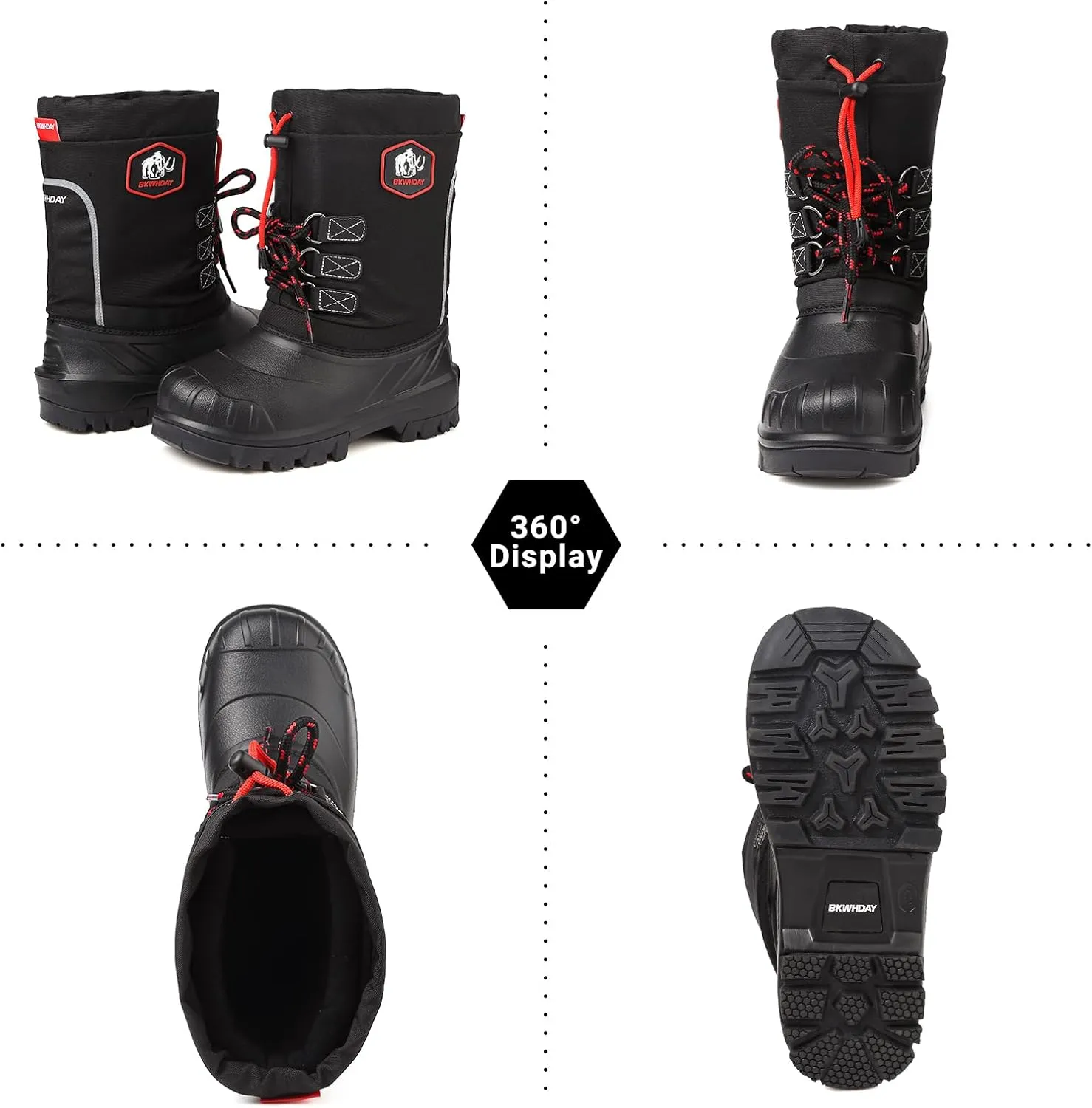 Winter Boots for Men Snowmobile Boots Waterproof for Cold-Weather Up to -40°C