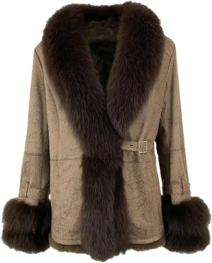 Women Fur Jacker Liner Fur Coat Fur Coat Thick Warm Outerwear
