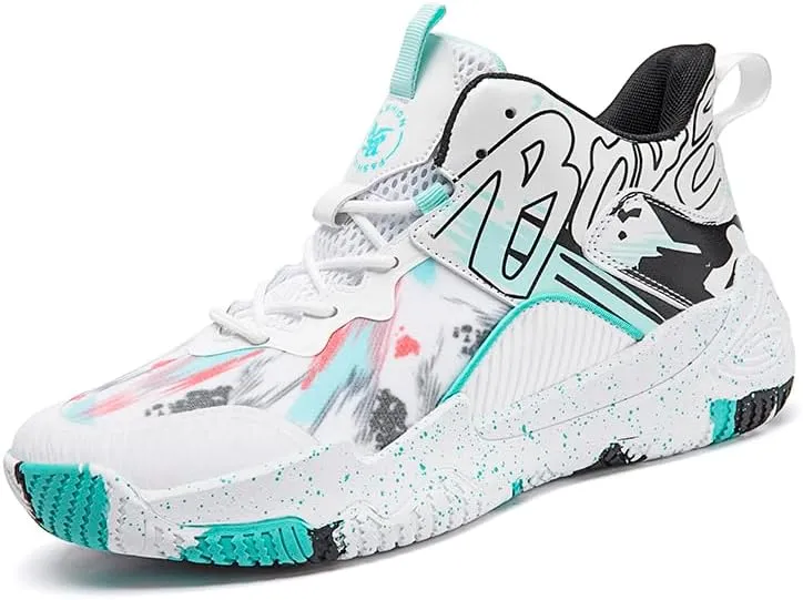 Women Men Basketball Shoes Fashion Unisex Outdoor Sneakers Colorful Painting Sport Shoes Breathable Non Slip Basketball Shoes