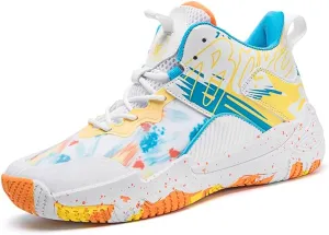 Women Men Basketball Shoes Fashion Unisex Outdoor Sneakers Colorful Painting Sport Shoes Breathable Non Slip Basketball Shoes