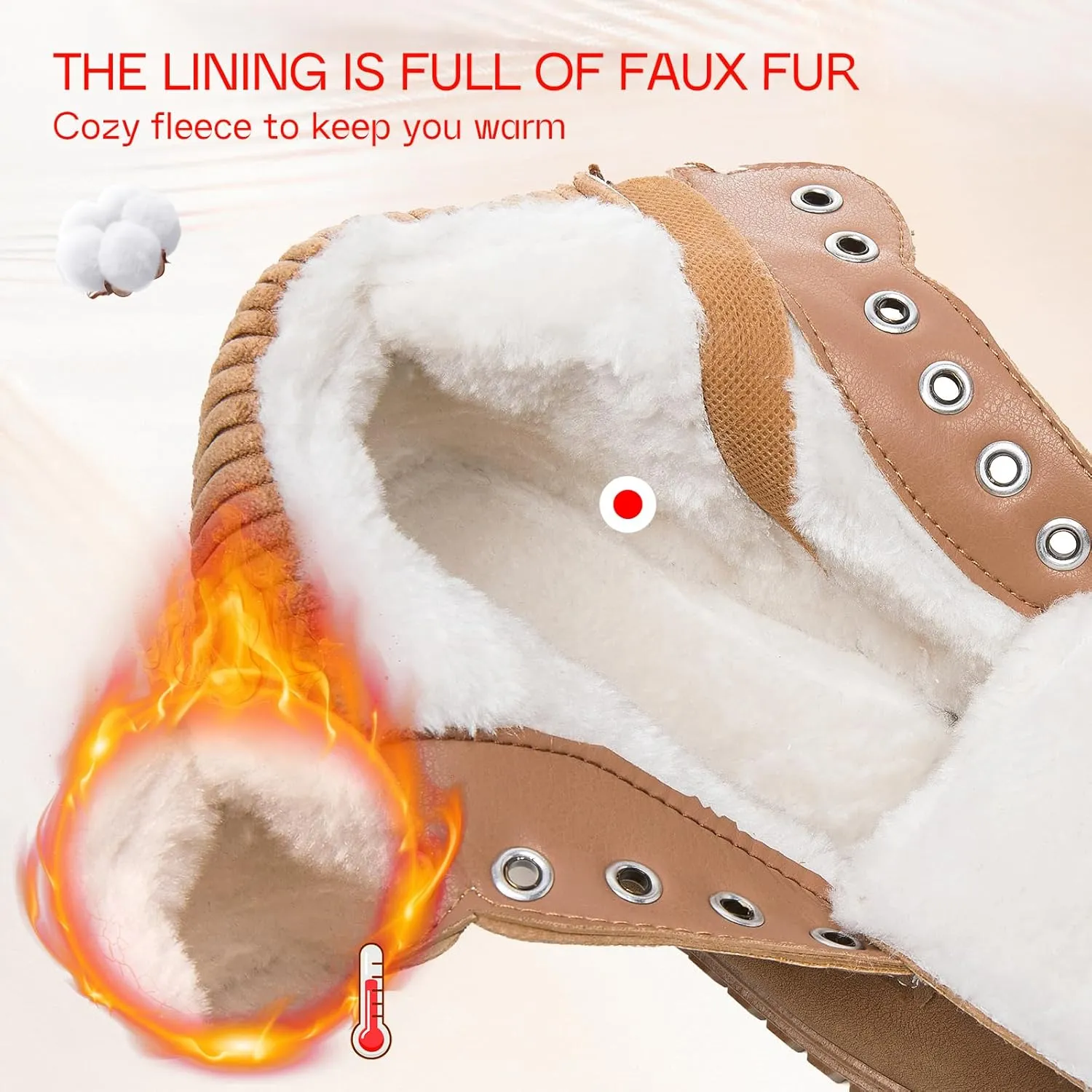 Women's Ankle Boots & Booties Waterproof Boots for Women Black Hiking Boots Women Combat Non Slip Snow Boots for Outdoor Work