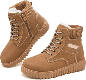 Women's Ankle Boots & Booties Waterproof Boots for Women Black Hiking Boots Women Combat Non Slip Snow Boots for Outdoor Work
