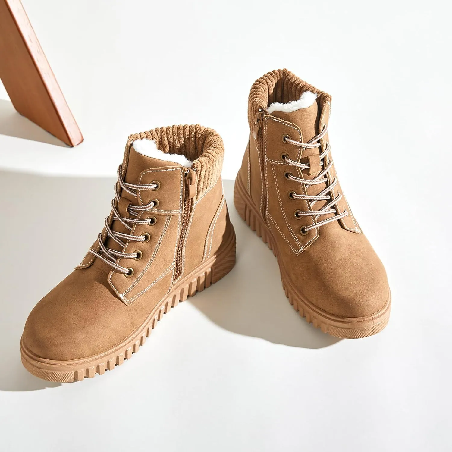 Women's Ankle Boots & Booties Waterproof Boots for Women Black Hiking Boots Women Combat Non Slip Snow Boots for Outdoor Work
